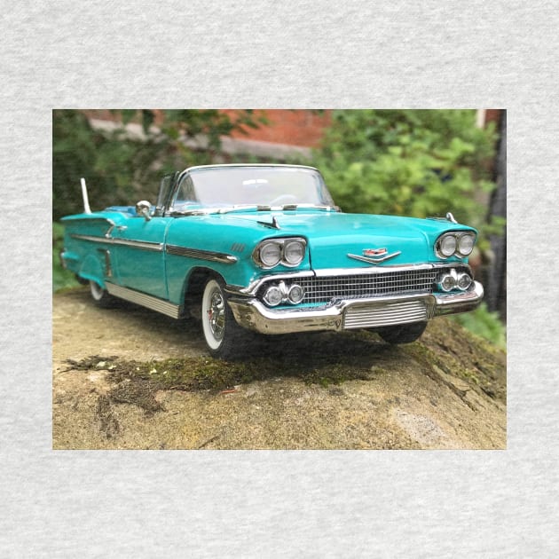 Drop top US turquoise 1950’s car by MrTiggersShop